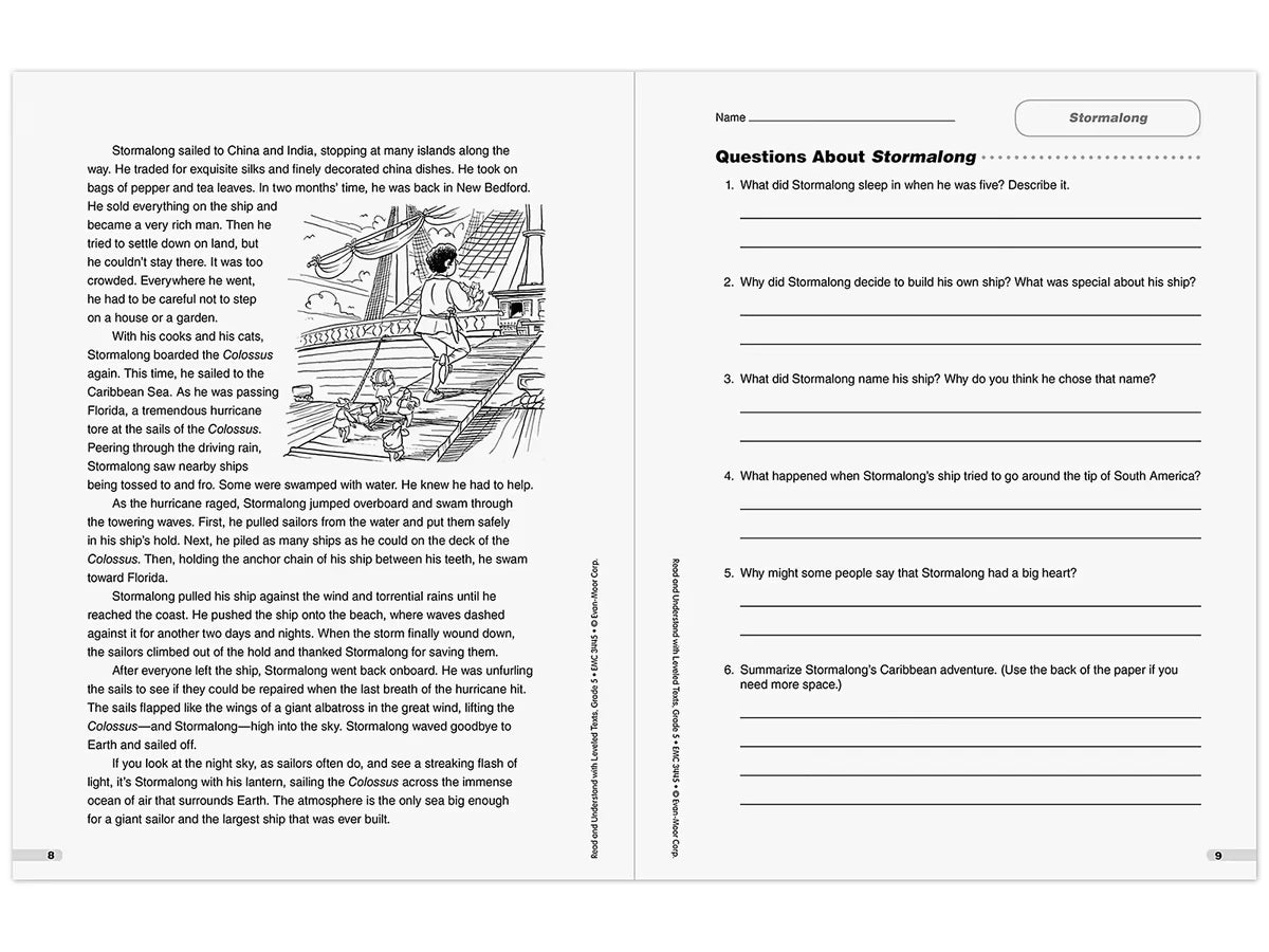 Read & Understand with Leveled Texts Workbook - Gr. 5 - US 1774