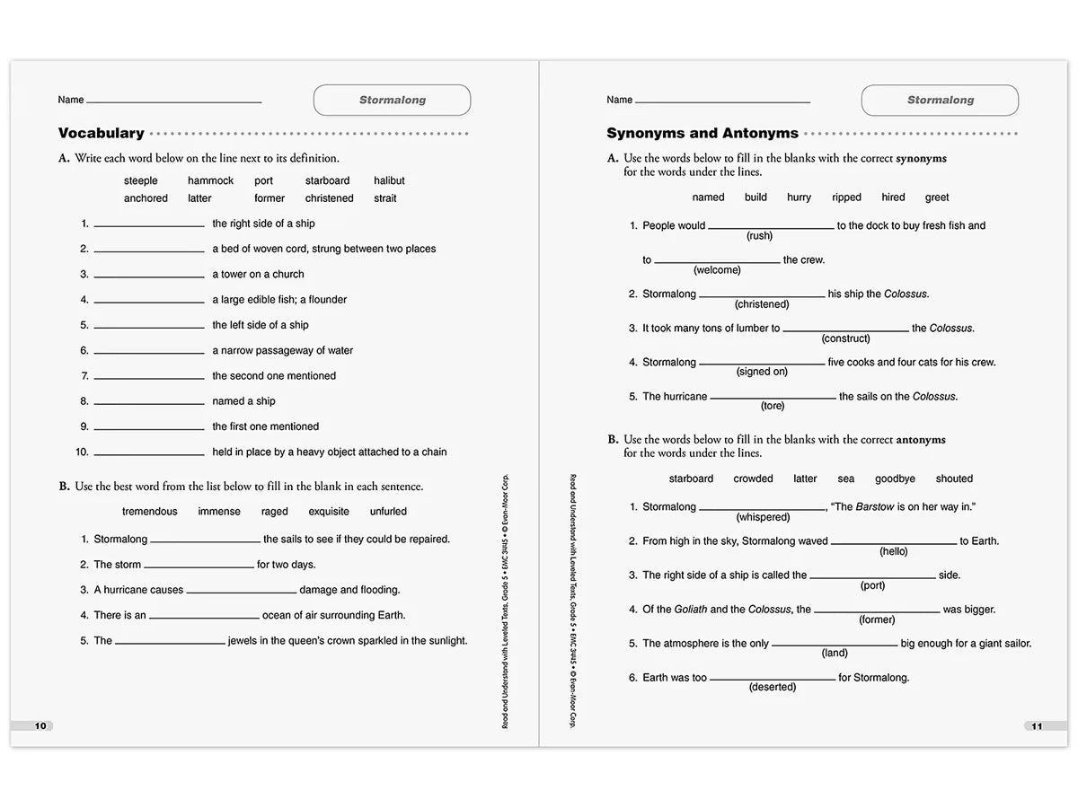 Read & Understand with Leveled Texts Workbook - Gr. 5 - US 1774