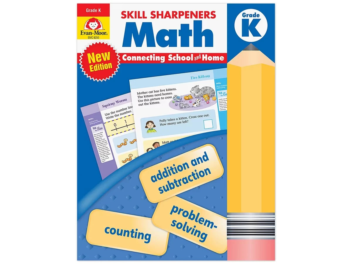 Math Skill Sharpeners Workbook - Kindergarten - US 6393