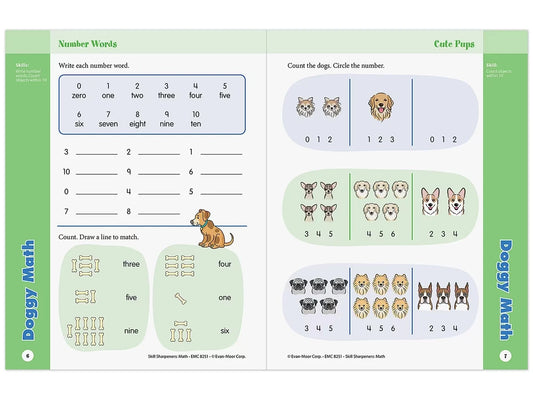 Math Skill Sharpeners Workbook - Kindergarten - US 6393