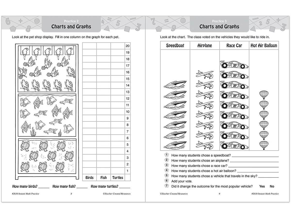 Instant Math Practice Workbook - Gr. 2 - US 3703
