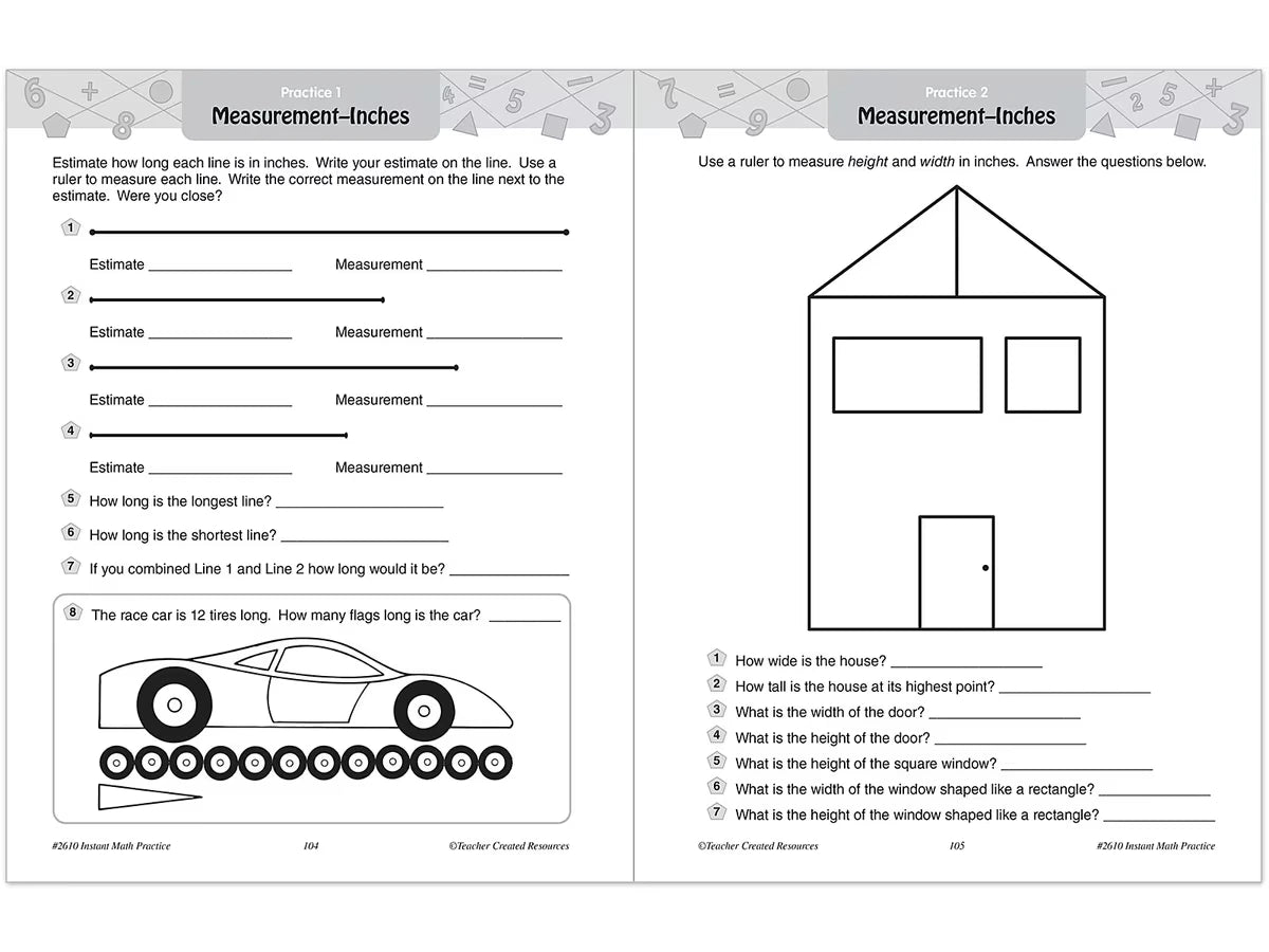 Instant Math Practice Workbook - Gr. 2 - US 3703
