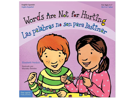 Words Are Not for Hurting Bilingual Paperback Book - US 8672