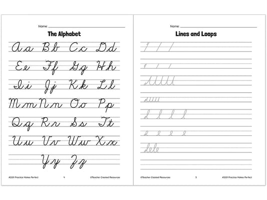 Cursive Writing Practice Workbook - US 1779