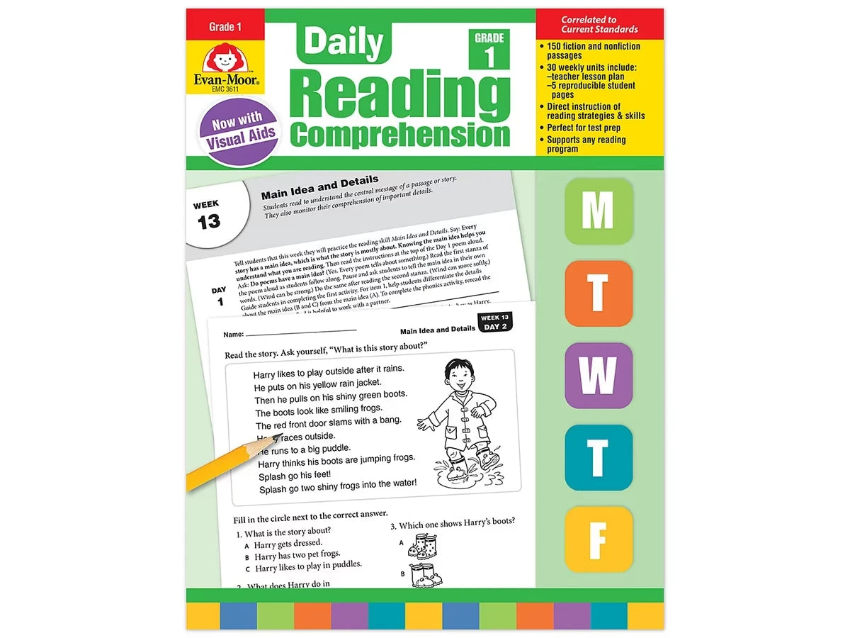 Daily Reading Comprehension Activities Workbook - Gr. 1 - US 2061