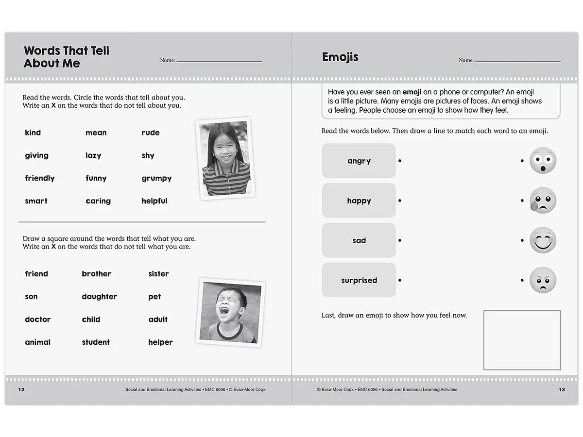 Social and Emotional Learning Activity Workbook - Gr. 1-2 - US 4744