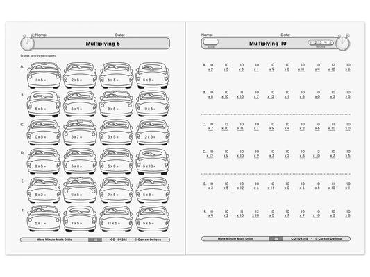 Multiplication & Division Minute Math Drills Workbook - US 8657