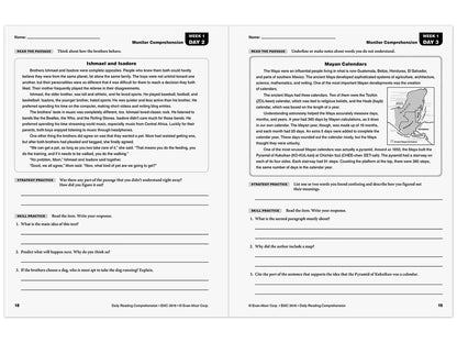 Daily Reading Comprehension Activities Workbook - Gr. 6 - US 1242