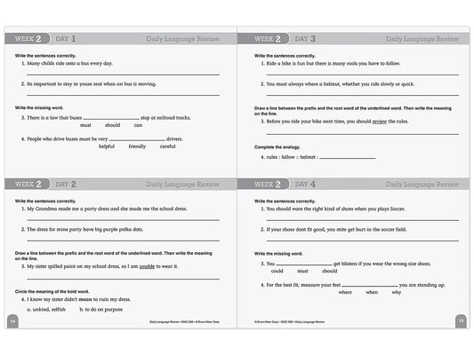 Daily Language Review Workbook - Gr. 4 - US 8222