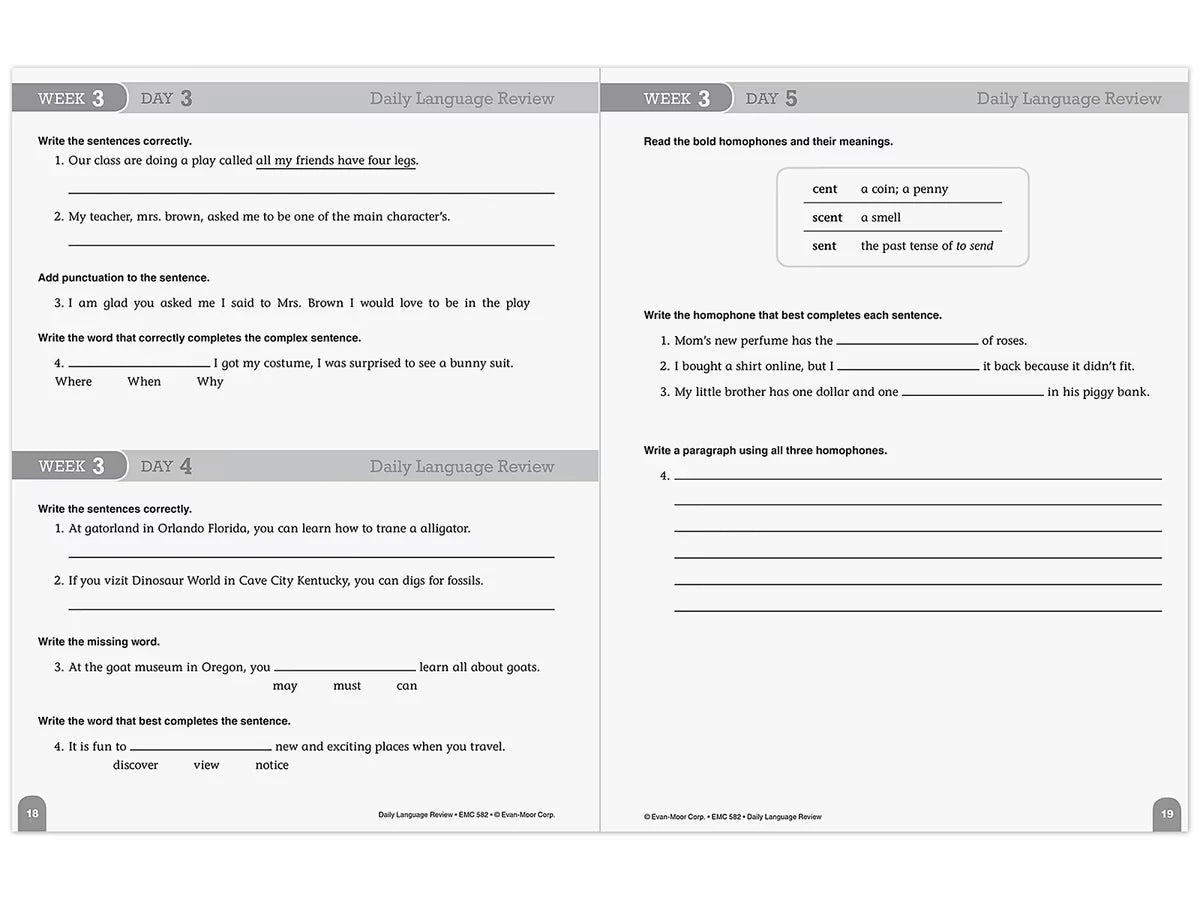 Daily Language Review Workbook - Gr. 4 - US 8222