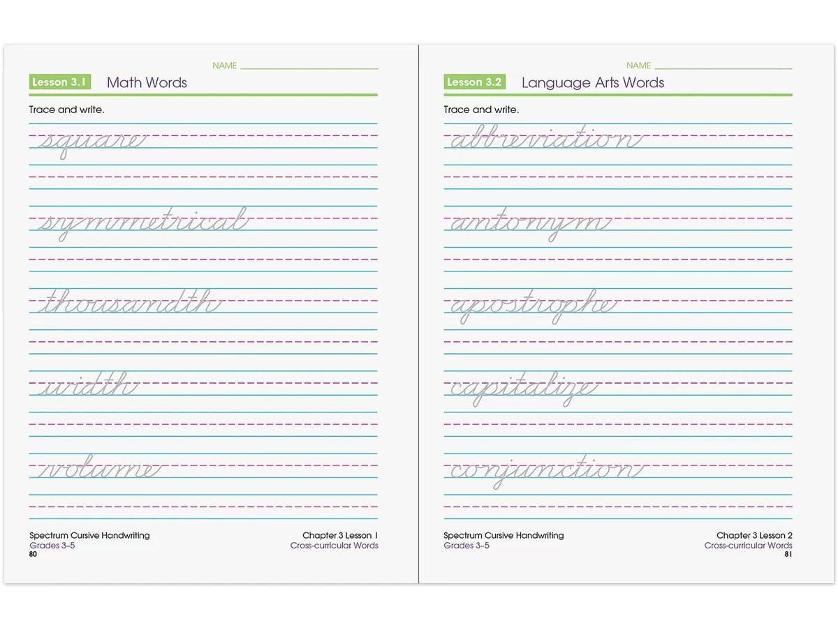 Spectrum® Cursive Handwriting Workbook - US 9884