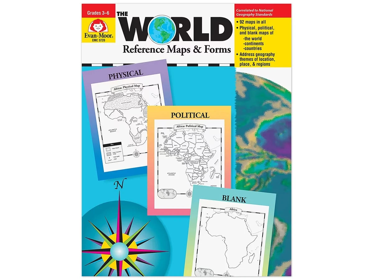 The World: Reference Maps & Forms Workbook - US 4004