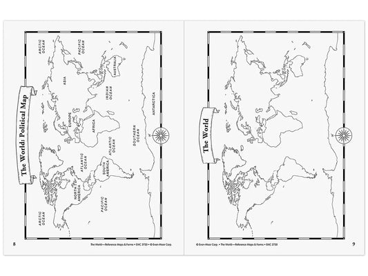 The World: Reference Maps & Forms Workbook - US 4004