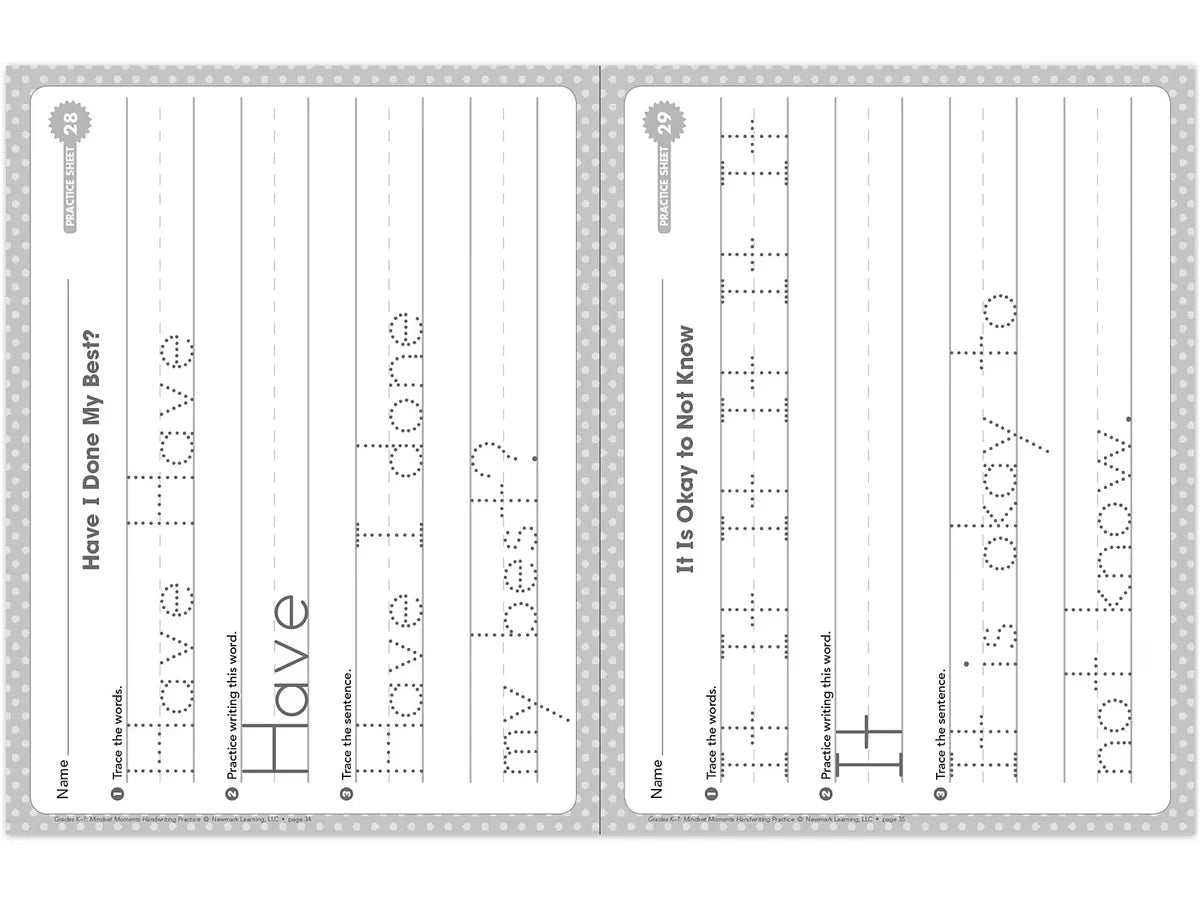 Handwriting Practice Workbook - K-Gr. 1 - US 8886
