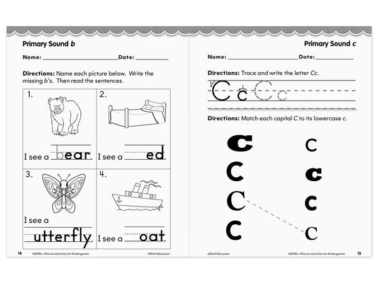 Phonics for Kindergarten Workbook - US 1415