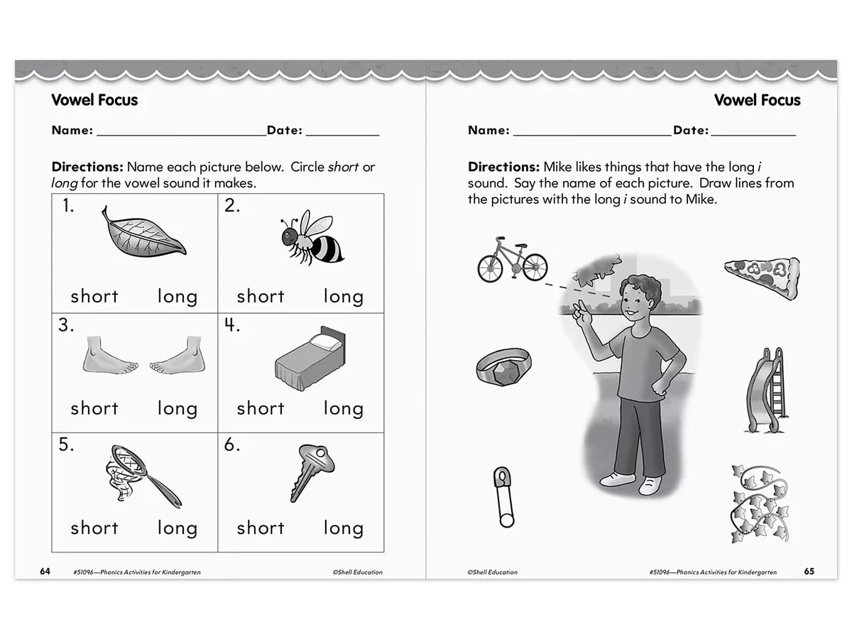 Phonics for Kindergarten Workbook - US 1415