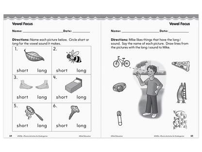 Phonics for Kindergarten Workbook - US 1415