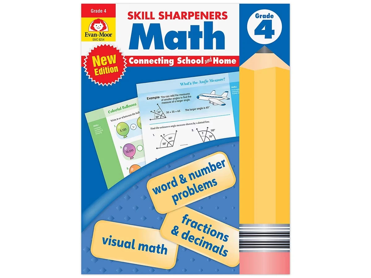 Math Skill Sharpeners Workbook - Gr. 4 - US 8646