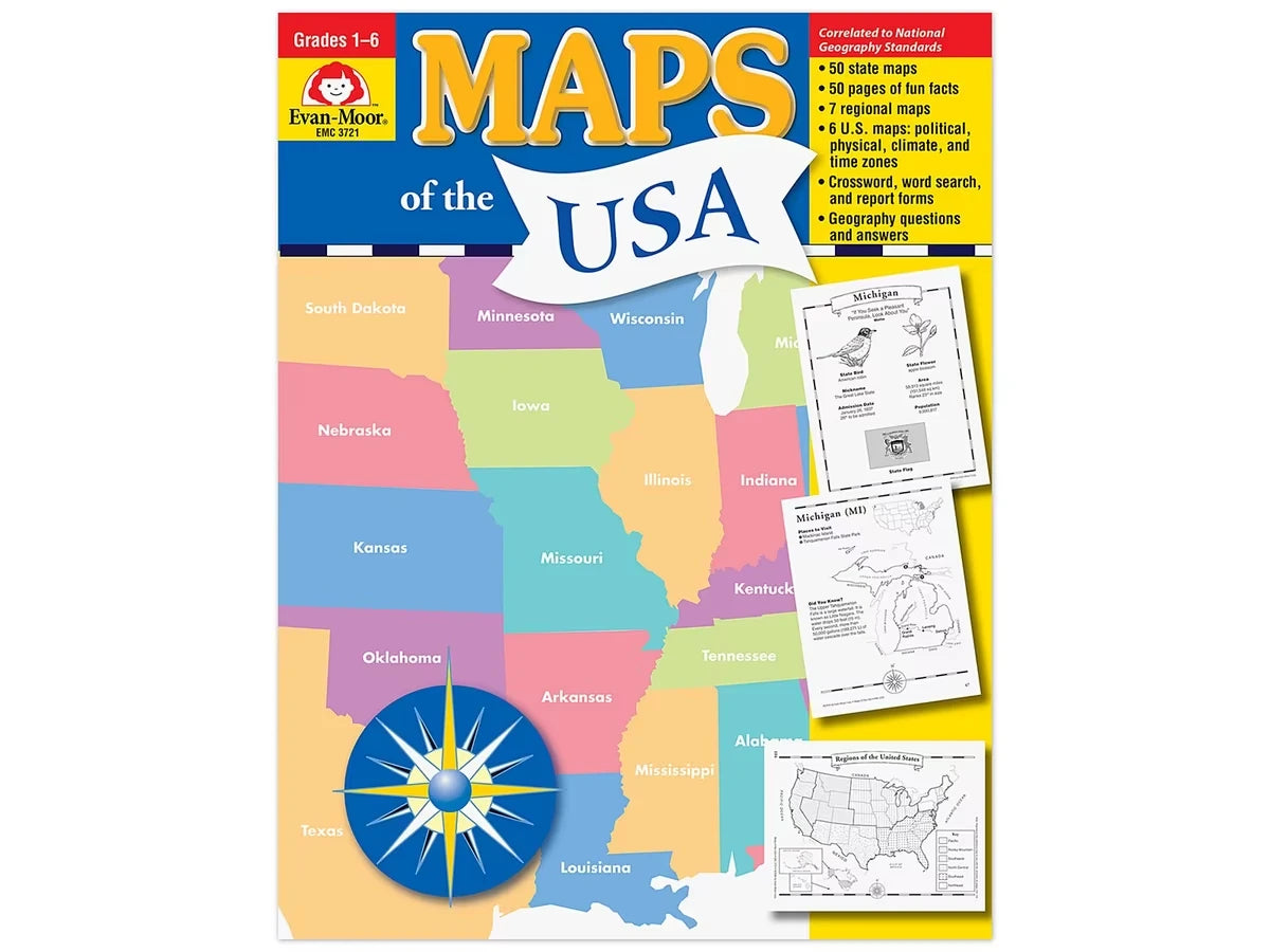 Maps of the USA Workbook - US 4433