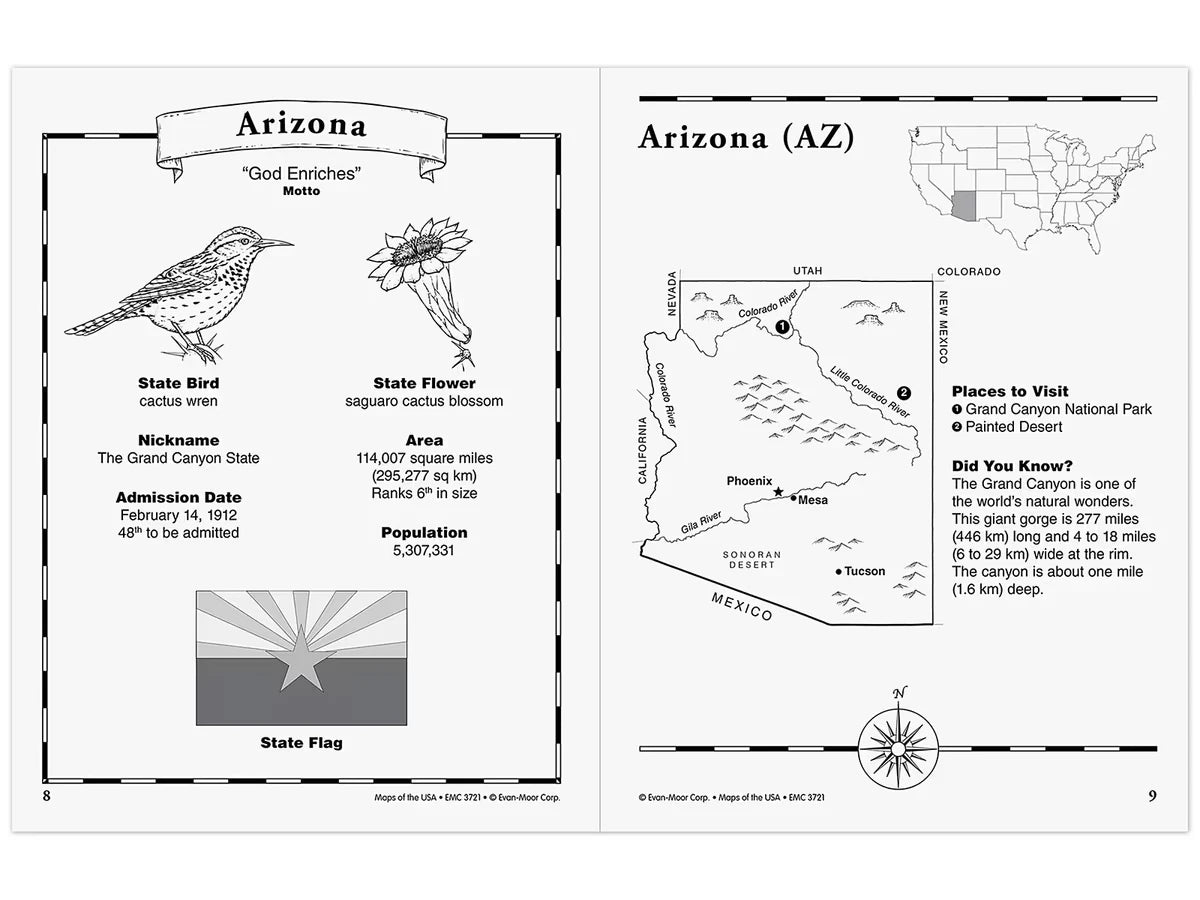Maps of the USA Workbook - US 4433