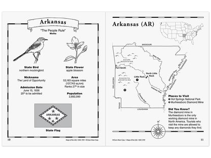 Maps of the USA Workbook - US 4433