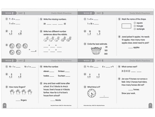 Daily Math Practice Workbook - Gr. 2 - US 9835