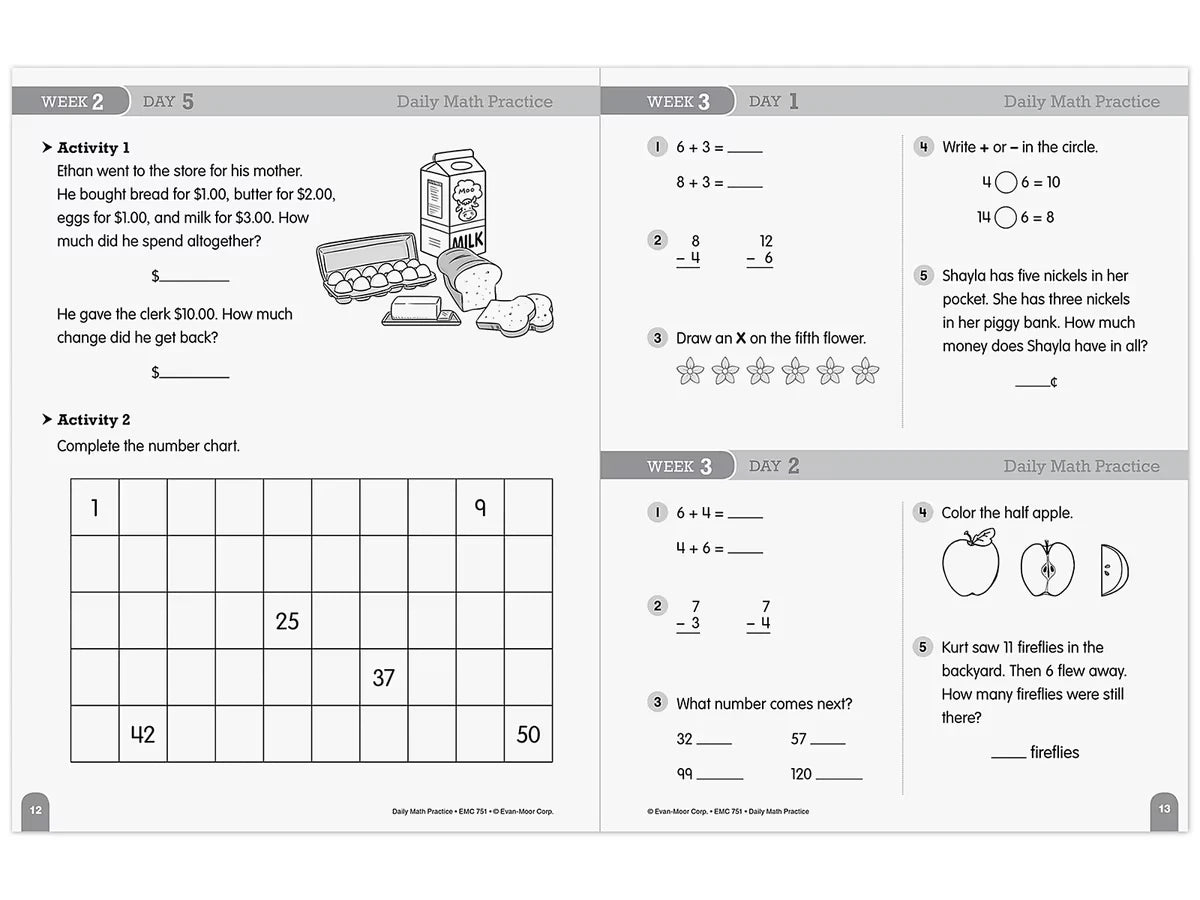 Daily Math Practice Workbook - Gr. 2 - US 9835