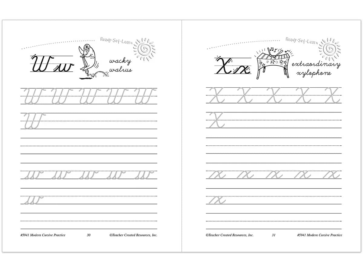 Modern Cursive Writing Practice Workbook - US 5260