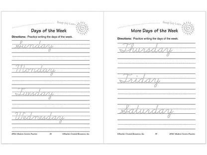 Modern Cursive Writing Practice Workbook - US 5260