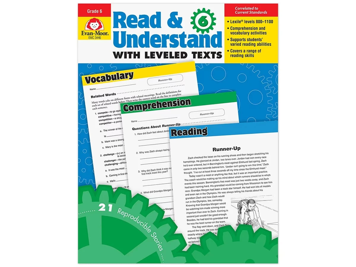 Read & Understand with Leveled Texts Workbook - Gr. 6 - US 6502