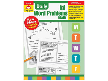 Daily Word Problems Workbook - Gr. 4 - US 2004