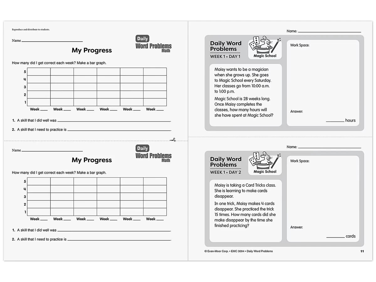 Daily Word Problems Workbook - Gr. 4 - US 2004