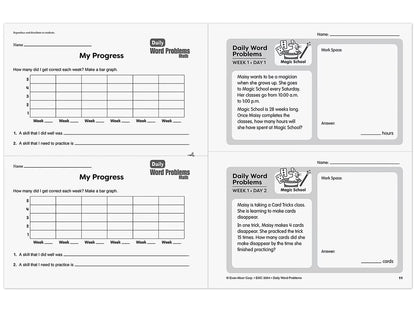 Daily Word Problems Workbook - Gr. 4 - US 2004