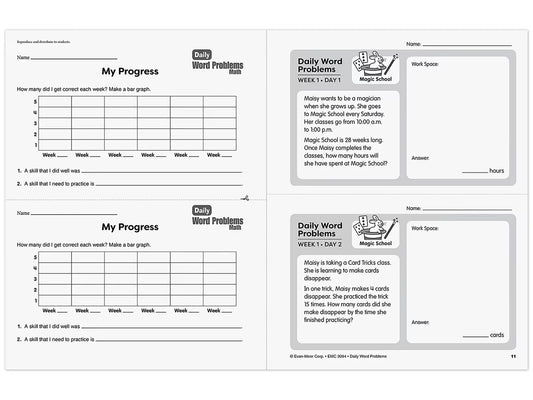 Daily Word Problems Workbook - Gr. 4 - US 2004