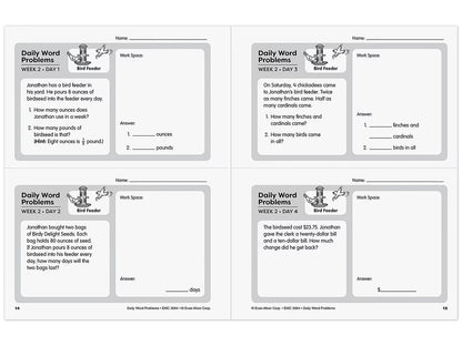 Daily Word Problems Workbook - Gr. 4 - US 2004