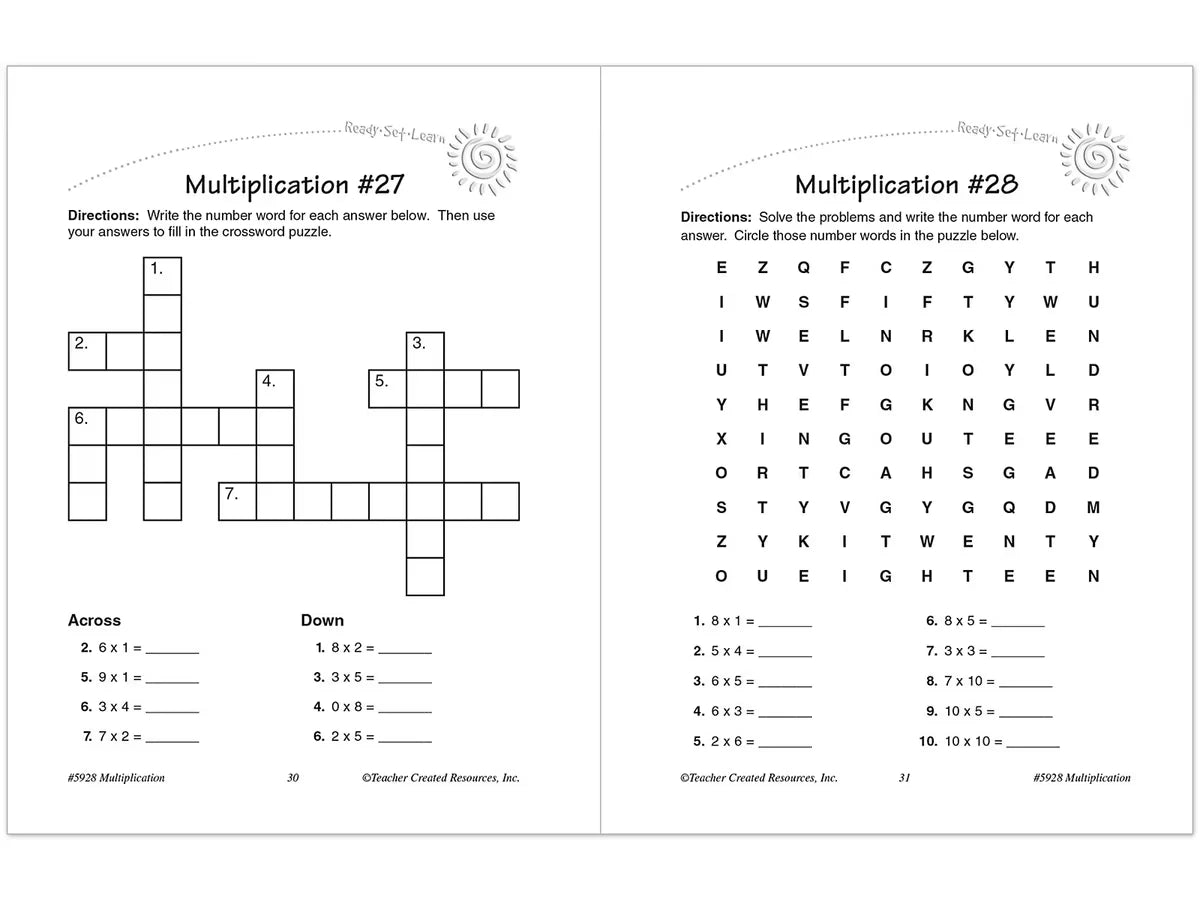 Master Multiplication Workbook - US 9120