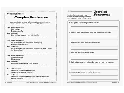 Writing Fabulous Sentences & Paragraphs Workbook - US 7779