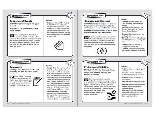 Informational Text 100 Task Cards Workbook - US 8654