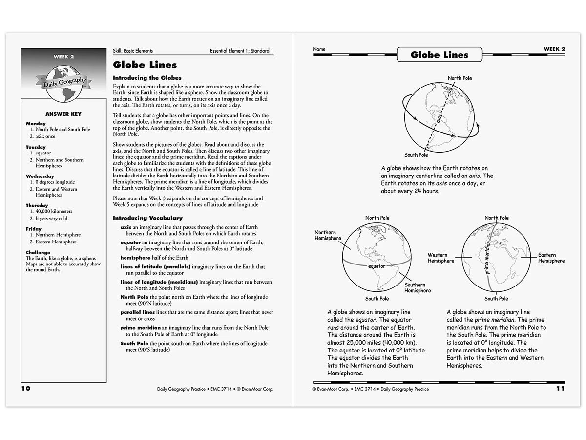 Daily Geography Practice Workbook - Gr. 5 - US 1163