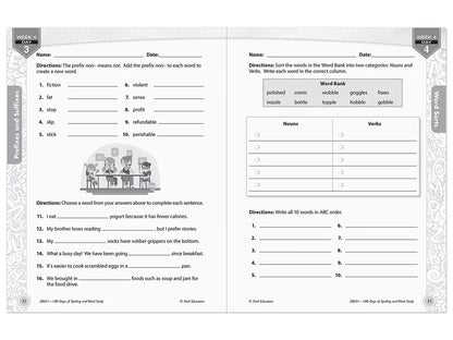 180 Days of Spelling Workbook - Gr. 3 - US 7889