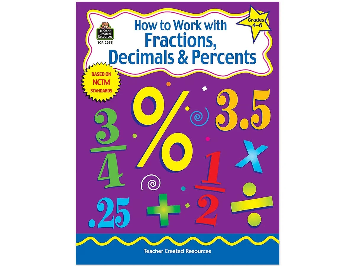 How to Work with Fractions, Decimals & Percents Workbook - US 8973