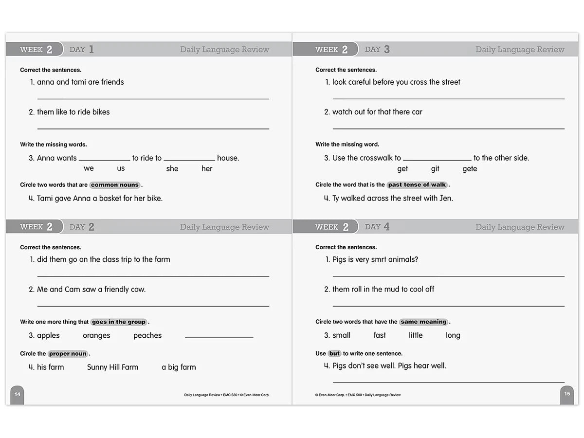 Daily Language Review Workbook - Gr. 2 - US 1901