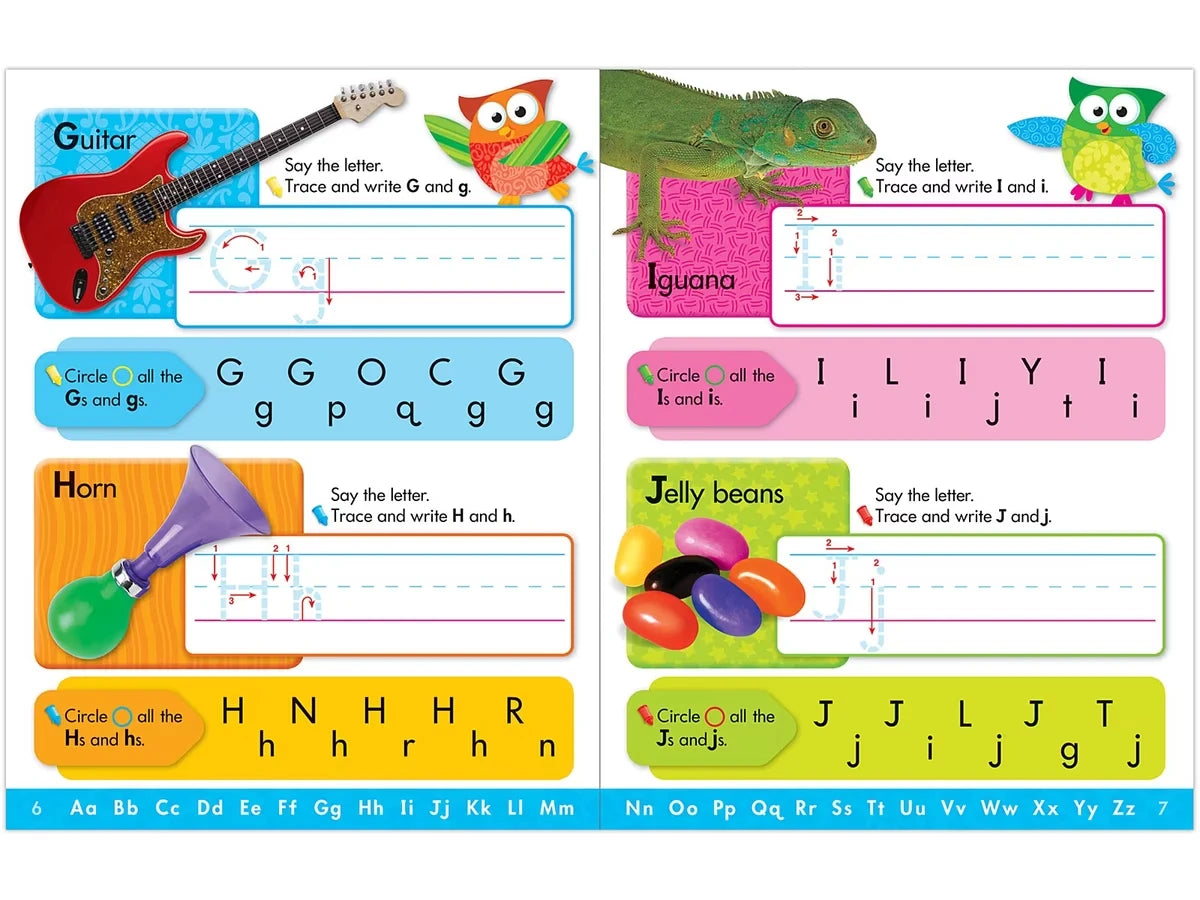 Owl-Stars!® Alphabet Write & Wipe Workbook - US 1488