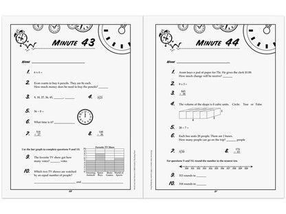 Math Minutes Workbook - Gr. 3 - US 8625