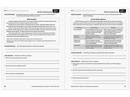 Daily Reading Comprehension Activities Workbook - Gr. 7 - US 9976