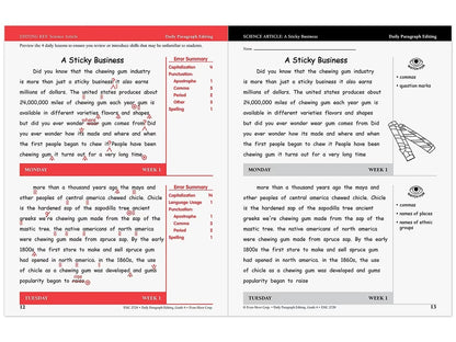 Daily Paragraph Editing Workbook - Gr. 6 - US 7982