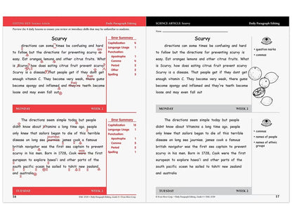 Daily Paragraph Editing Workbook - Gr. 6 - US 7982