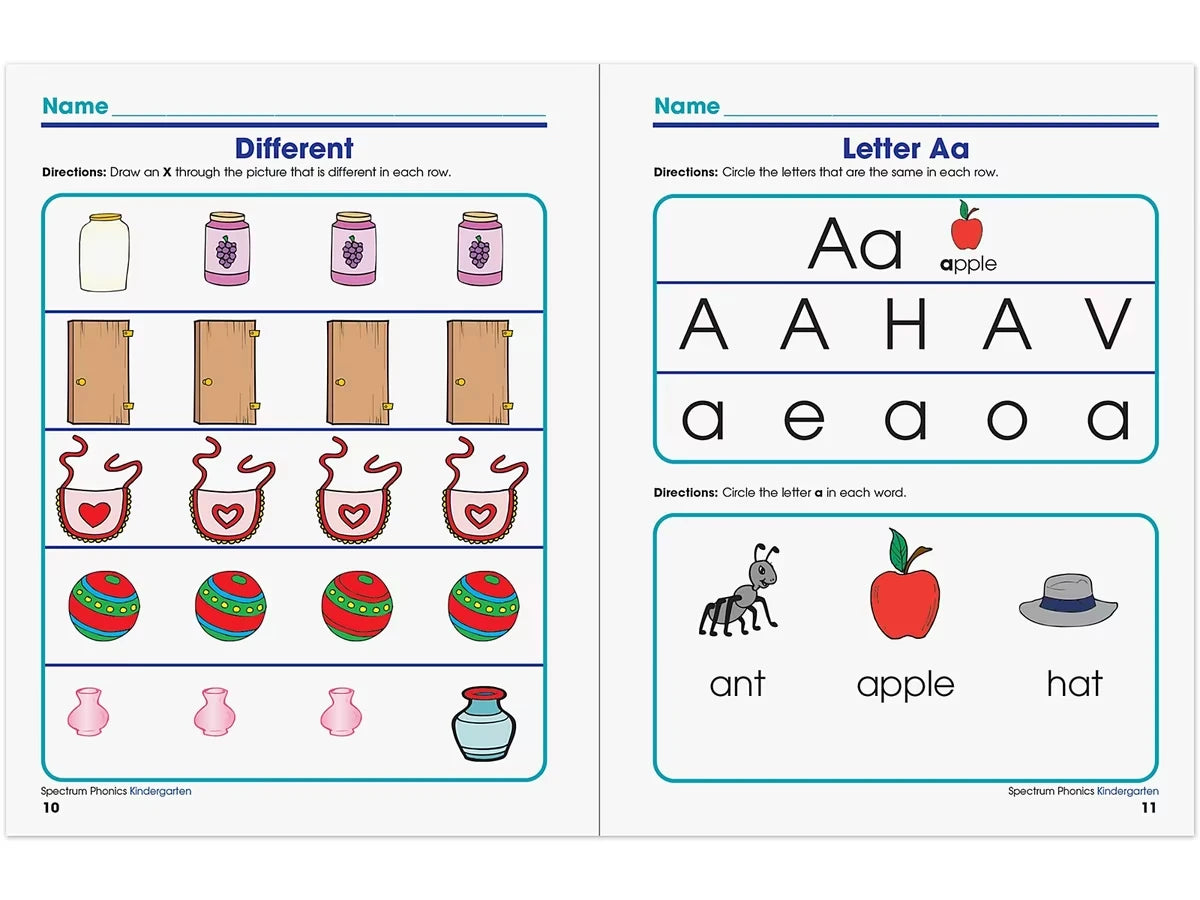 Spectrum® Phonics Workbook - Kindergarten - US 1433