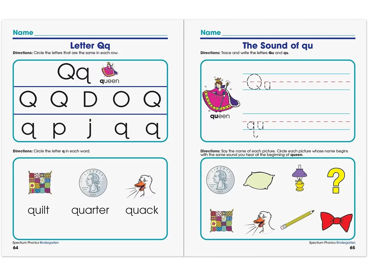 Spectrum® Phonics Workbook - Kindergarten - US 1433