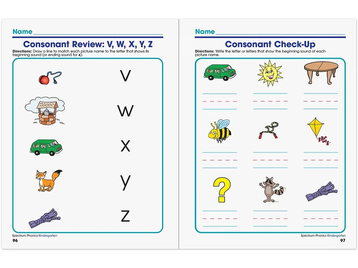 Spectrum® Phonics Workbook - Kindergarten - US 1433